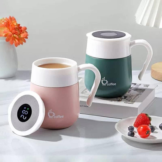 Tasse à café isotherme intelligente en acier inoxydable 304, avec couvercle